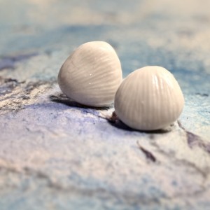 Porcelanowe kolczyki – Muszle